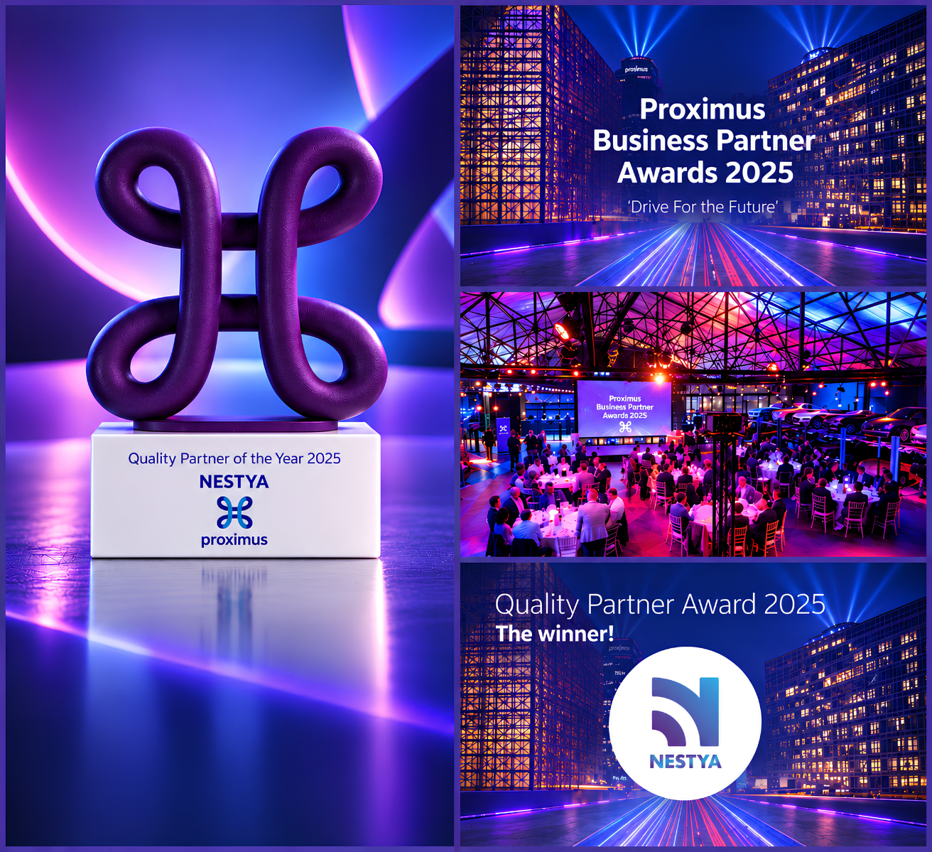 Trophée NESTYA — Quality Partner of the Year 2025 décerné par Proximus
